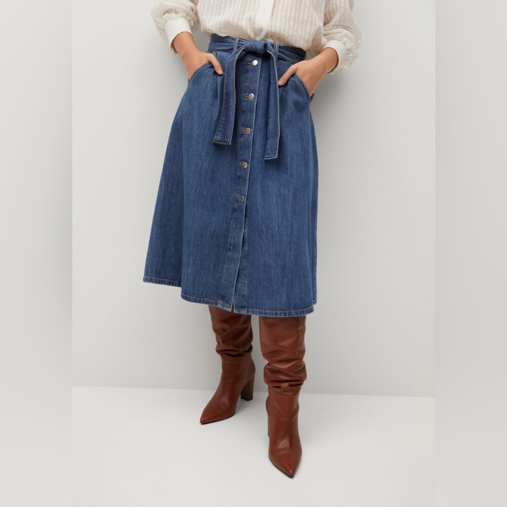 Mango Flared denim skirt XS - Picture 4 of 8